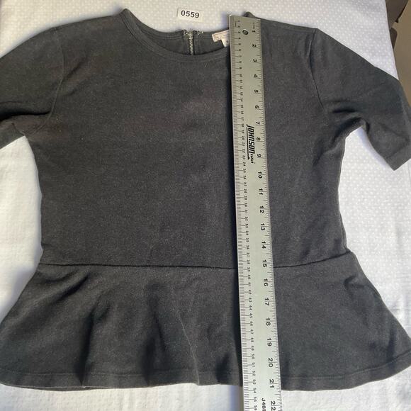 GAP Women’s 3/4 Sleeve Blouse, size M, Gray, 100% Cotton, Baby Doll - Picture 4 of 8